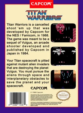 Titan Warriors (USA) (Proto) box cover back